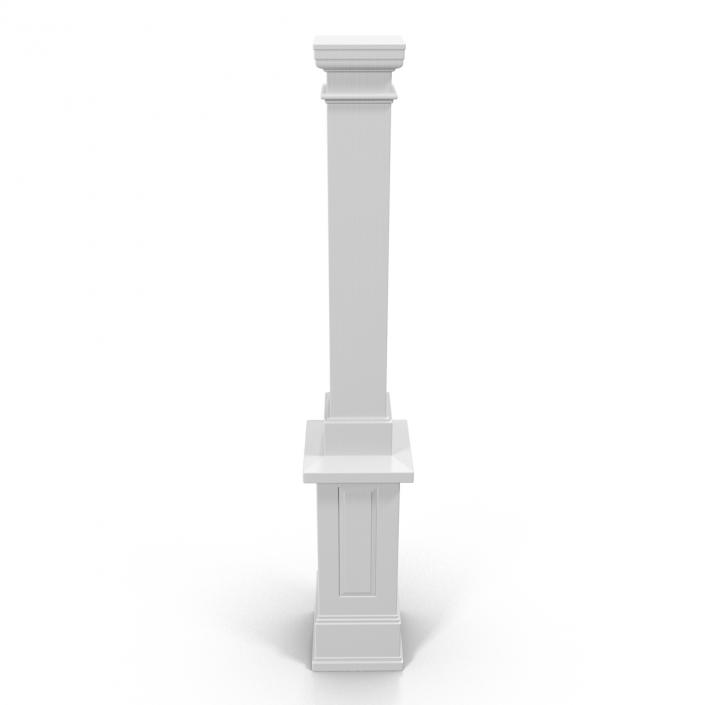 Smooth Modern Column and Capital 3 3D model