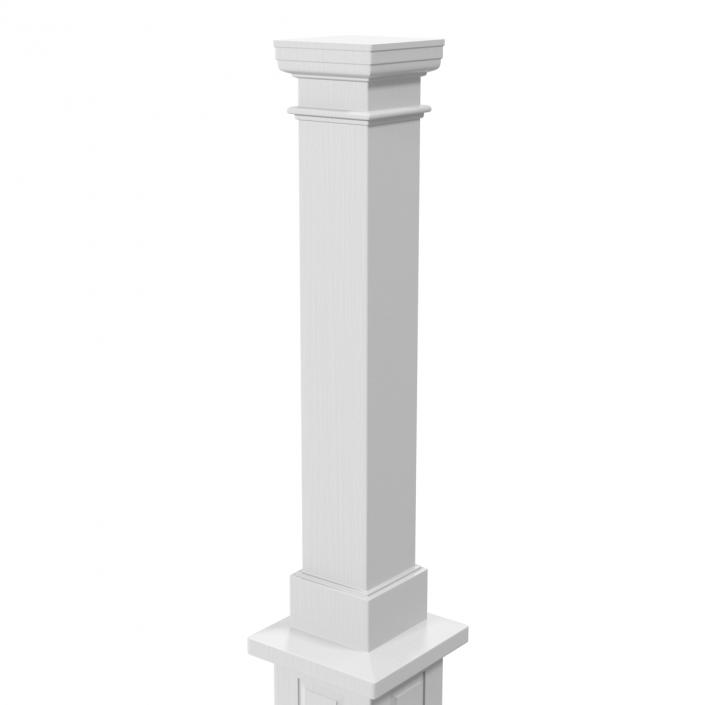 Smooth Modern Column and Capital 3 3D model