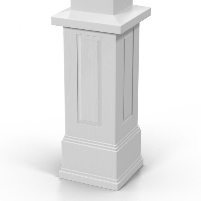 Smooth Modern Column and Capital 3 3D model