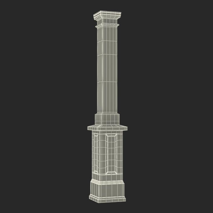 Smooth Modern Column and Capital 3 3D model