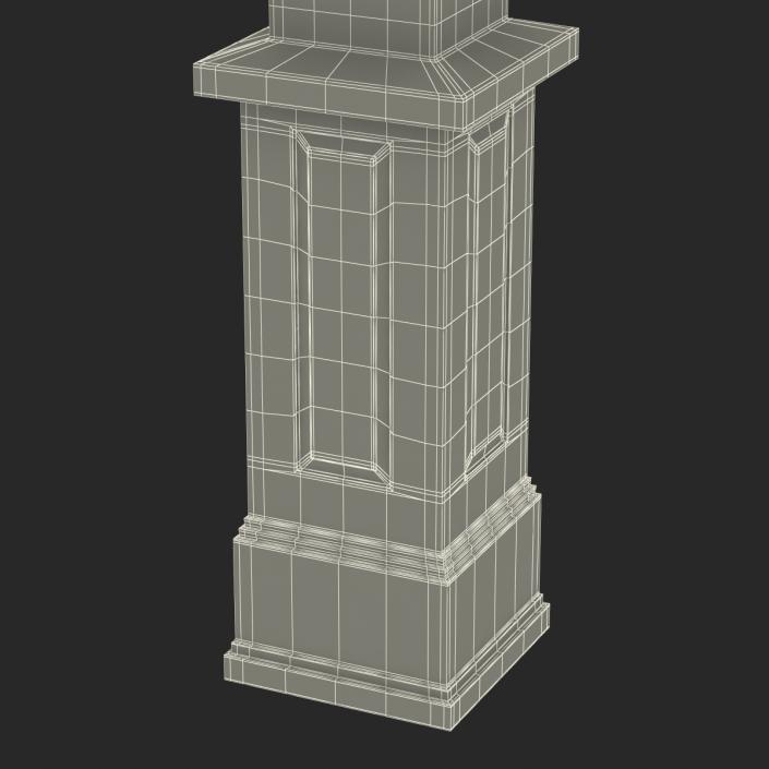 Smooth Modern Column and Capital 3 3D model