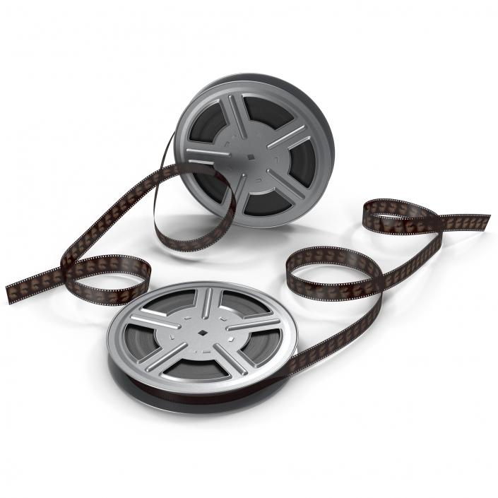 3D model Video Film Reels 3D Models Set