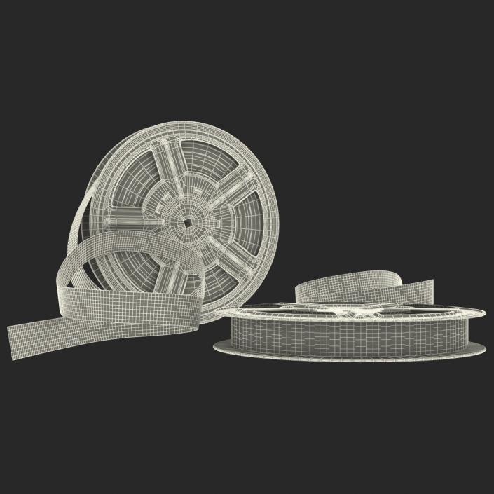 3D model Video Film Reels 3D Models Set