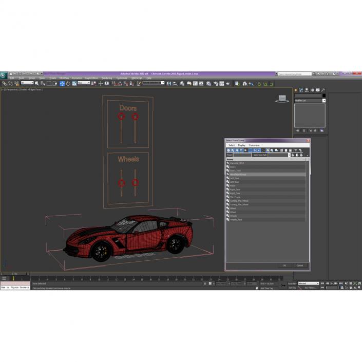 3D model Chevrolet Corvette 2015 Rigged