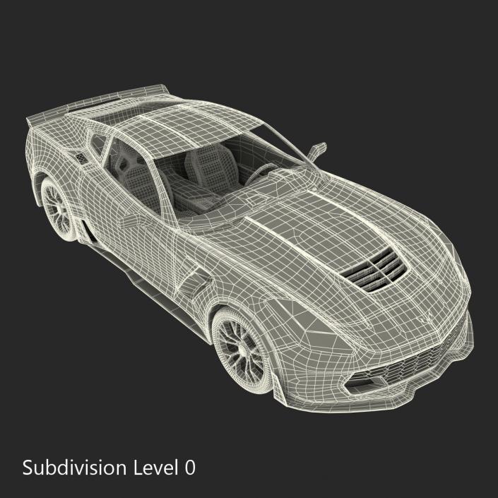 3D model Chevrolet Corvette 2015 Rigged