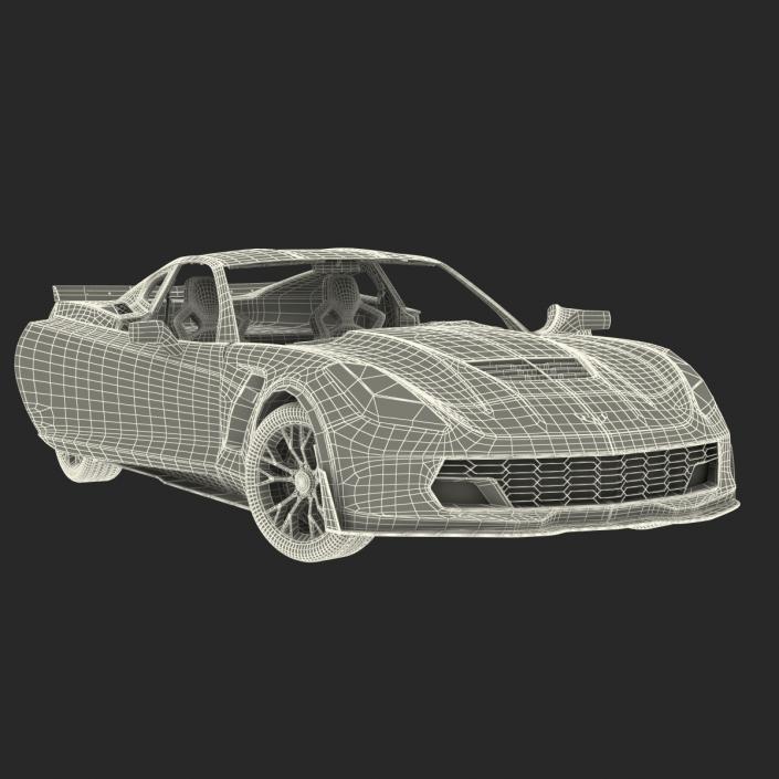 3D model Chevrolet Corvette 2015 Rigged