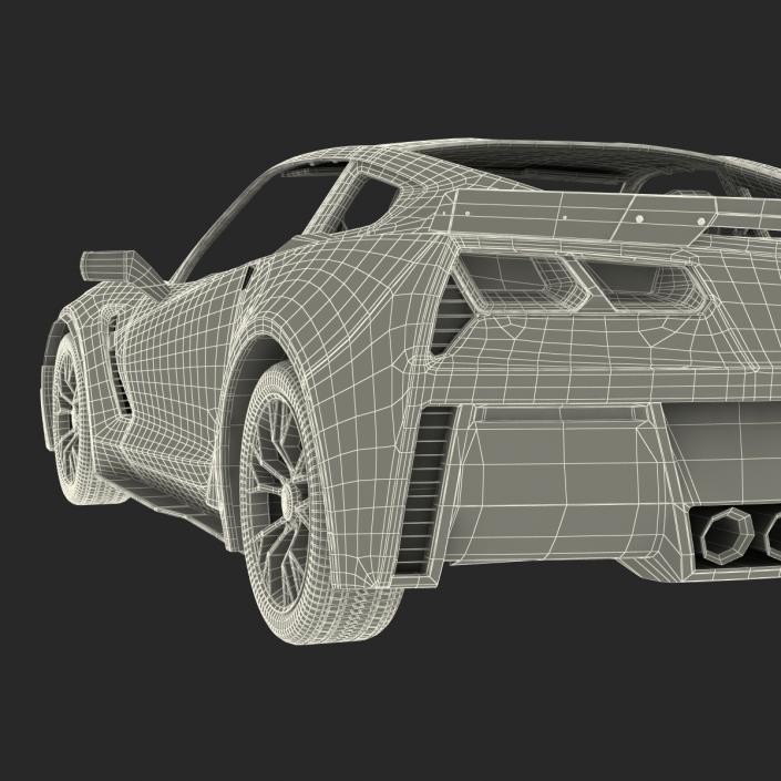 3D model Chevrolet Corvette 2015 Rigged