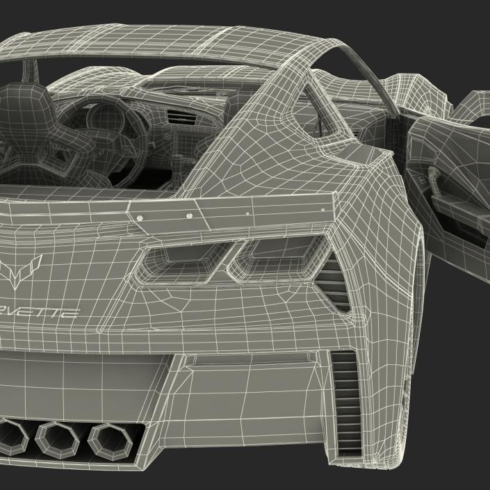 3D model Chevrolet Corvette 2015 Rigged