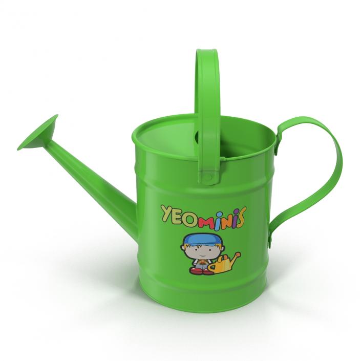 3D Kids Watering Can Green model