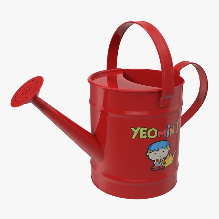 3D Kids Watering Can Red