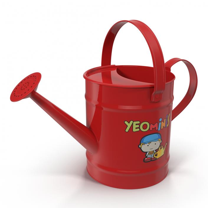 3D Kids Watering Can Red