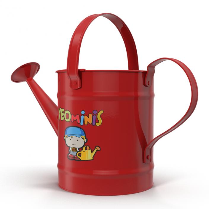 3D Kids Watering Can Red