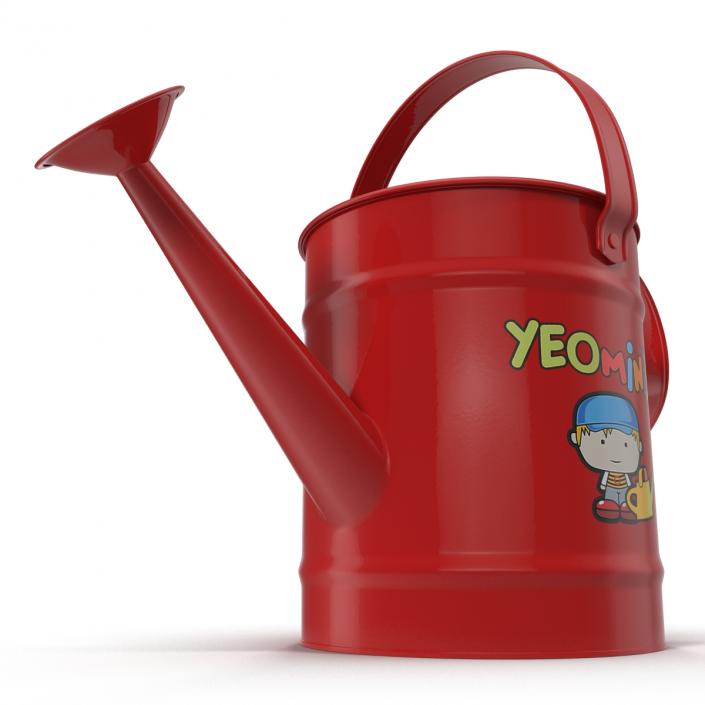 3D Kids Watering Can Red