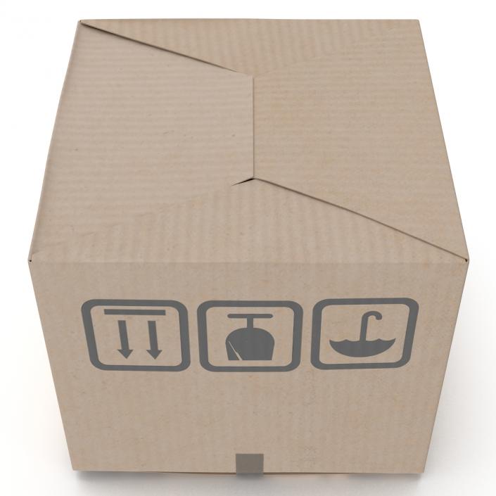 3D Cardboard Box model