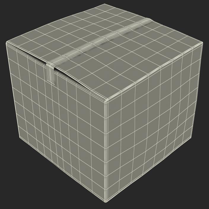 3D Cardboard Box model