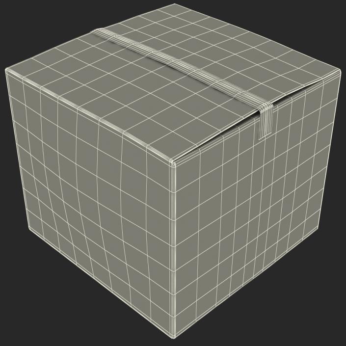 3D Cardboard Box model