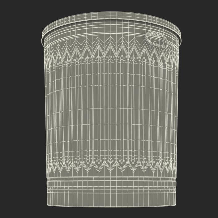 3D Galvanized Steel Garbage Can model