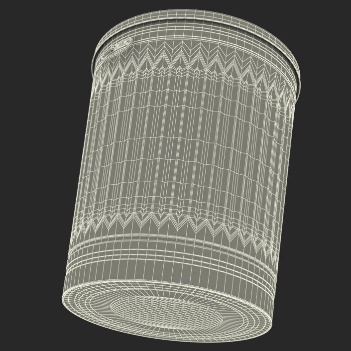 3D Galvanized Steel Garbage Can model