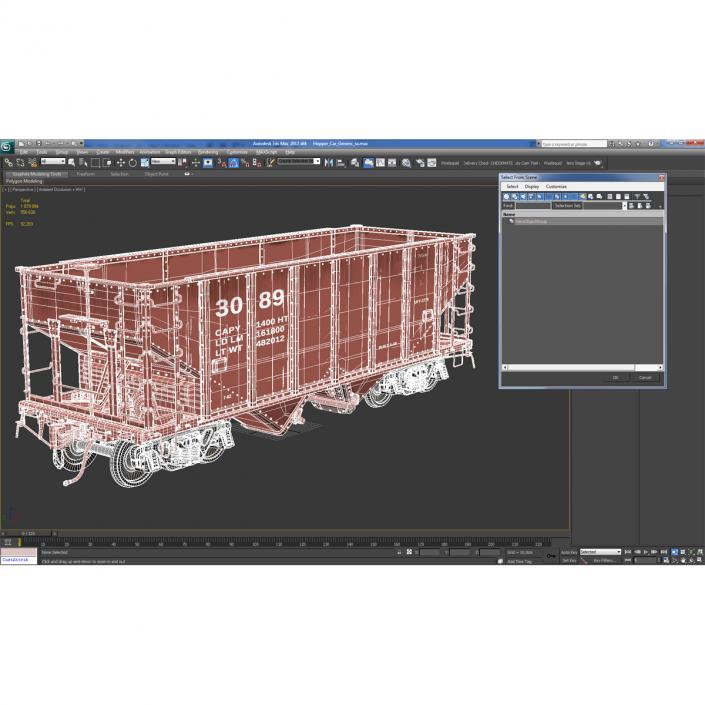 3D Hopper Car Generic model