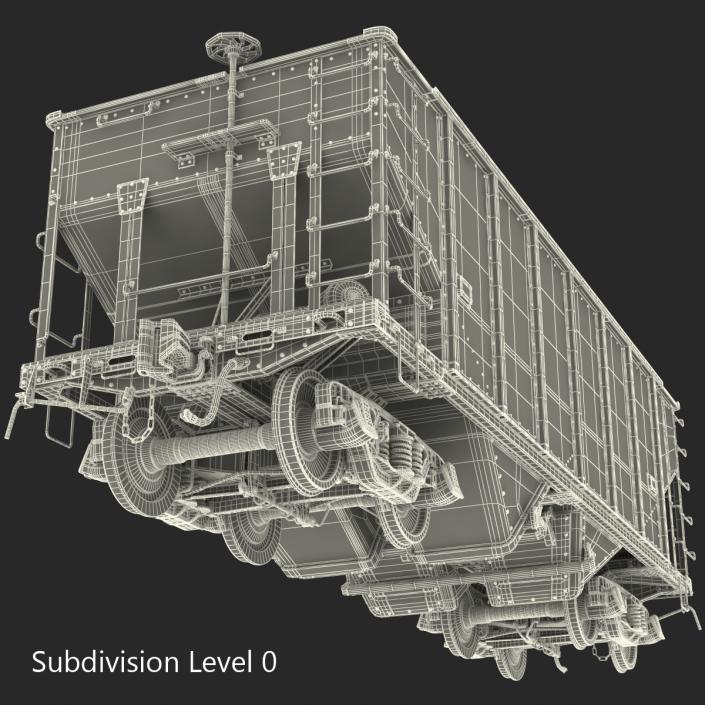 3D Hopper Car Generic model