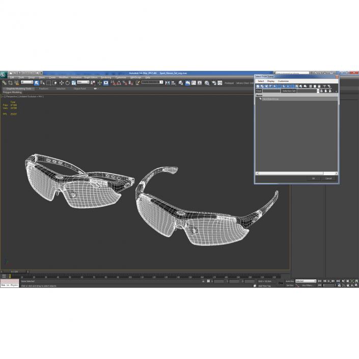 Sport Glasses 3D Models Set 3D