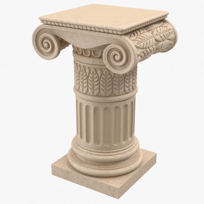 Ionic Order Column Pedestal 3D