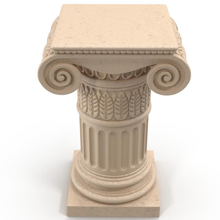 Ionic Order Column Pedestal 3D