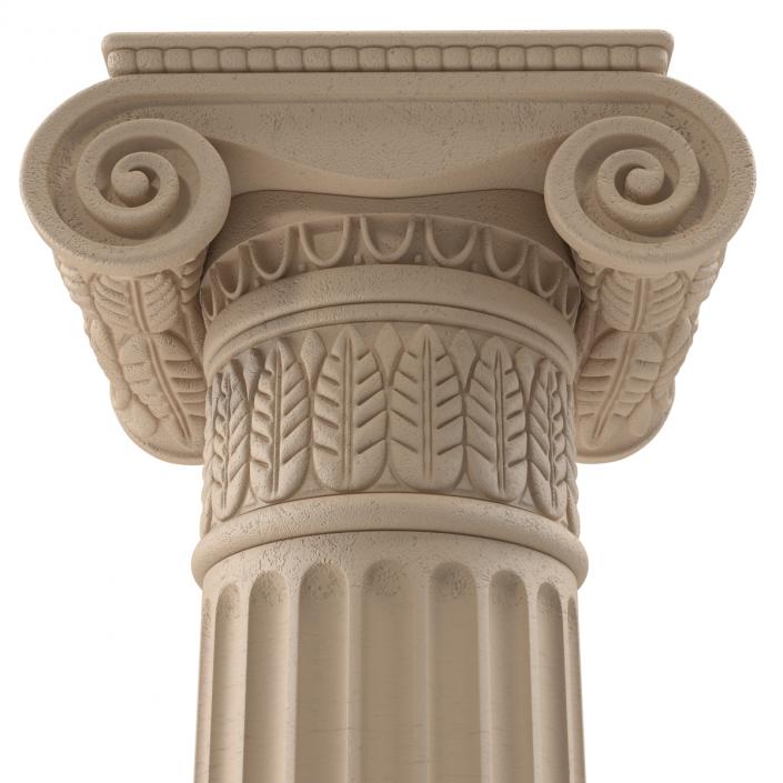 Ionic Order Column Pedestal 3D