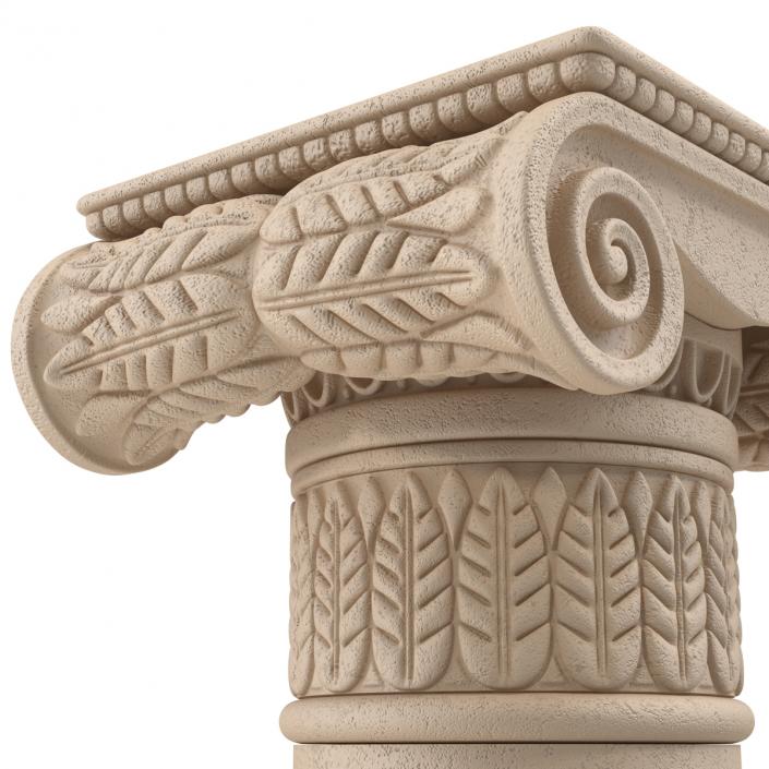 Ionic Order Column Pedestal 3D