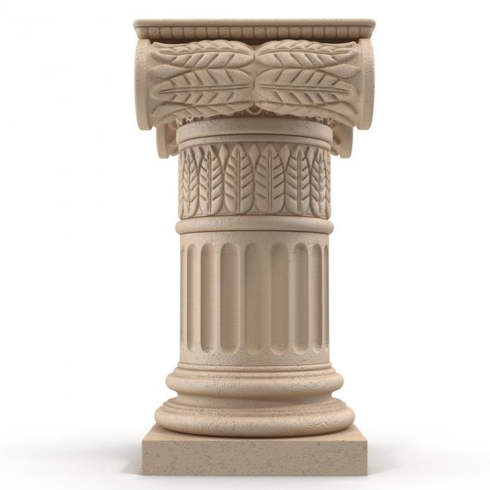 Ionic Order Column Pedestal 3D