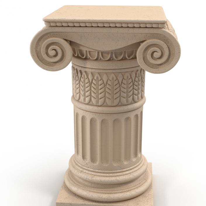 Ionic Order Column Pedestal 3D