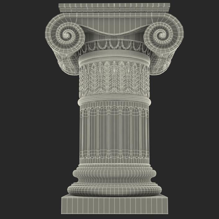 Ionic Order Column Pedestal 3D