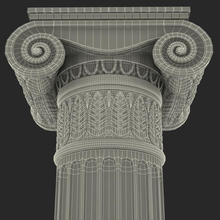 Ionic Order Column Pedestal 3D