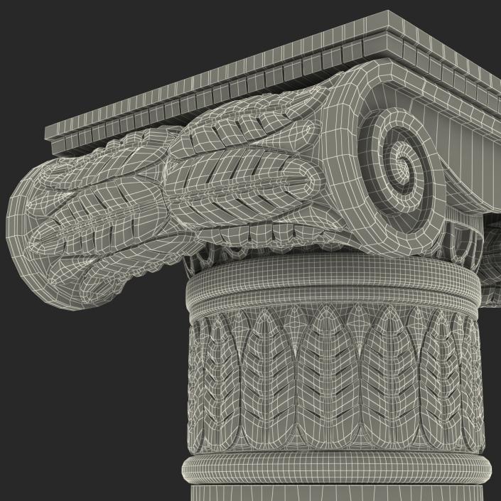 Ionic Order Column Pedestal 3D