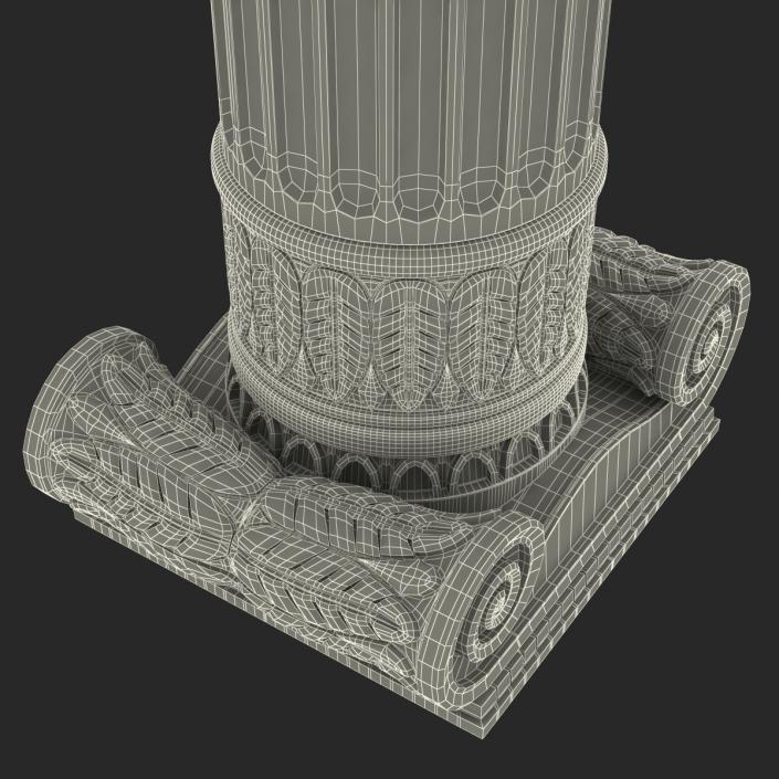 Ionic Order Column Pedestal 3D