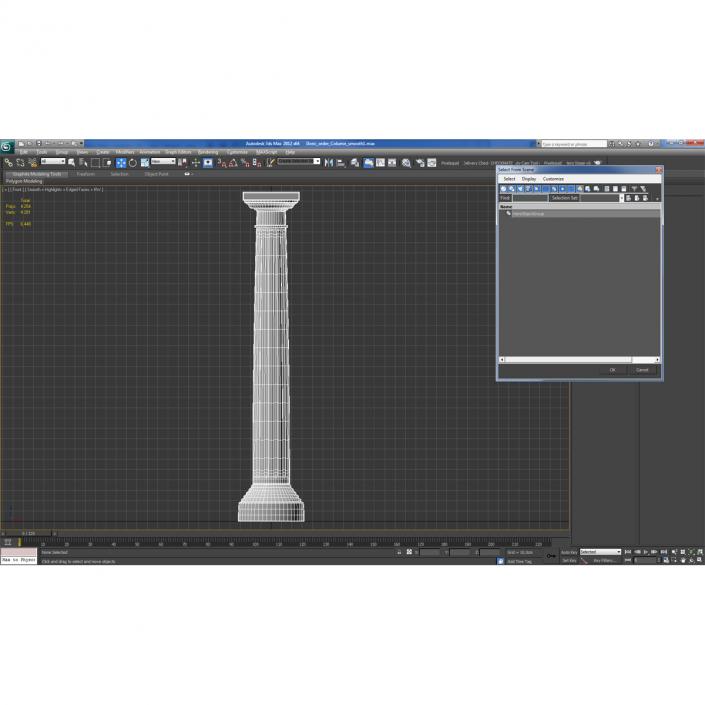 3D Doric order Column model