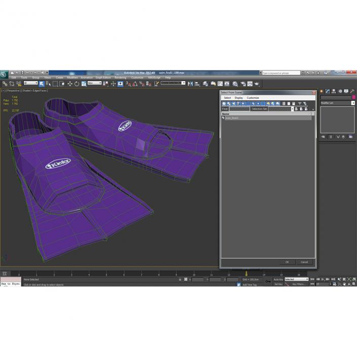 3D Swim Fins Purple