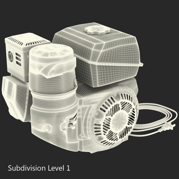 3D Horizontal Single Cylinder Engine model