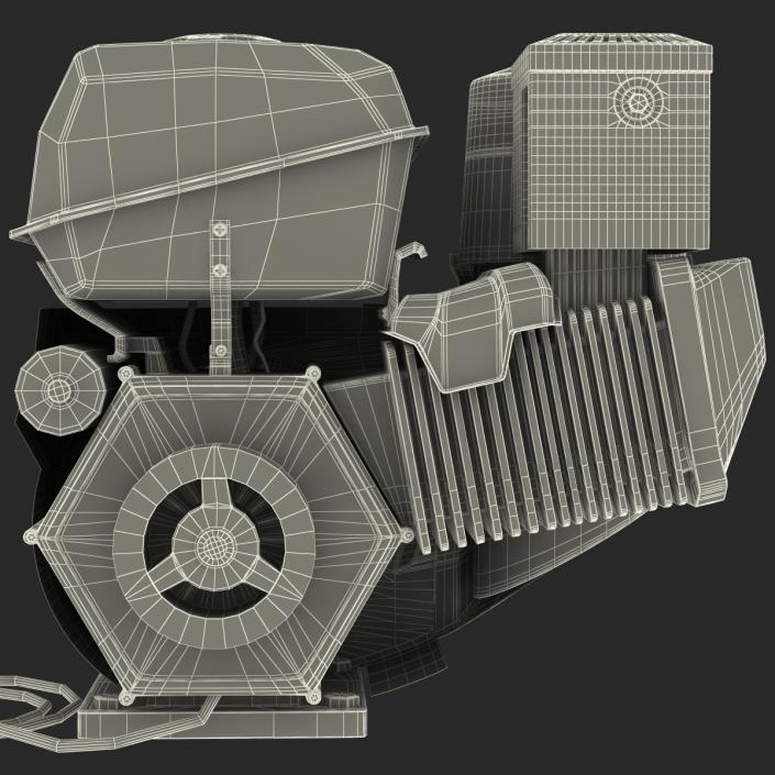 3D Horizontal Single Cylinder Engine model