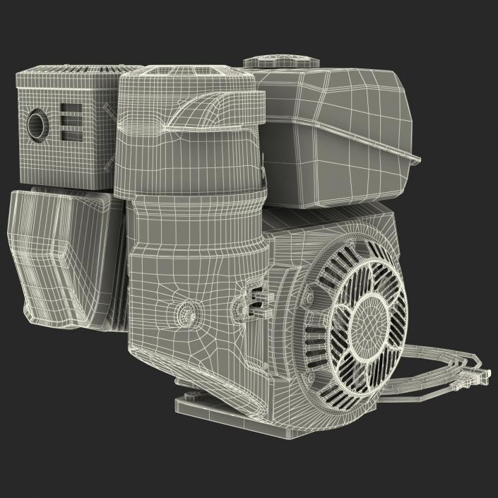 3D Horizontal Single Cylinder Engine model