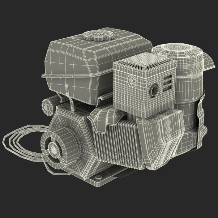 3D Horizontal Single Cylinder Engine model