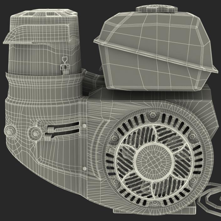 3D Horizontal Single Cylinder Engine model