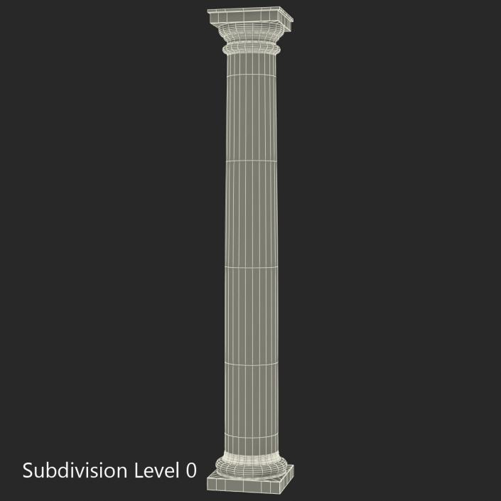 Tuscan order Column 3D model