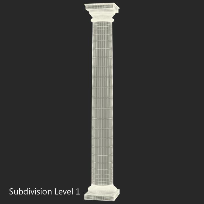 Tuscan order Column 3D model