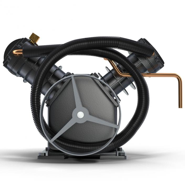 3D Twin Cylinder Air Compressor Pump model