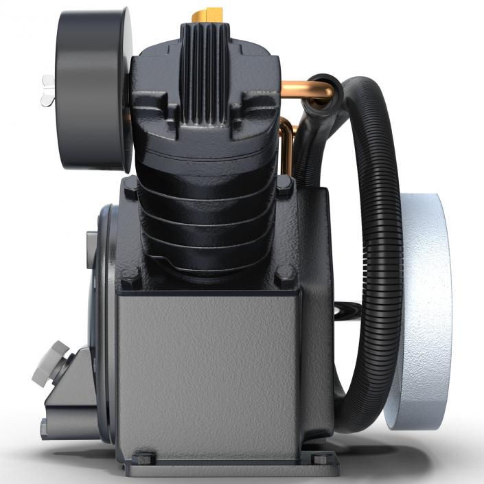 3D Twin Cylinder Air Compressor Pump model