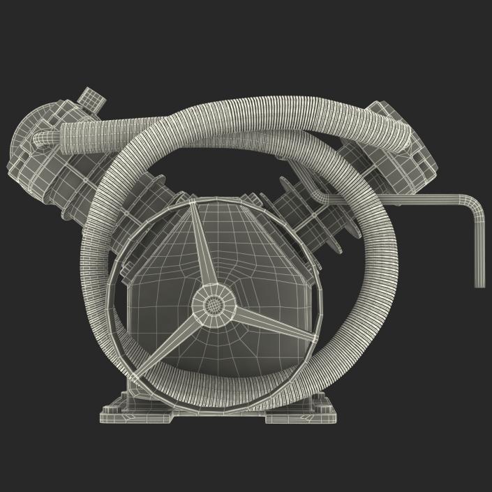 3D Twin Cylinder Air Compressor Pump model