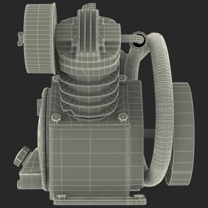 3D Twin Cylinder Air Compressor Pump model