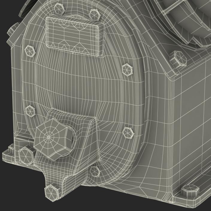 3D Twin Cylinder Air Compressor Pump model