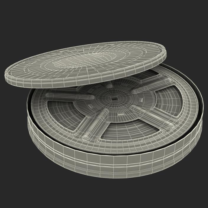 3D Video Film Reel in Case model